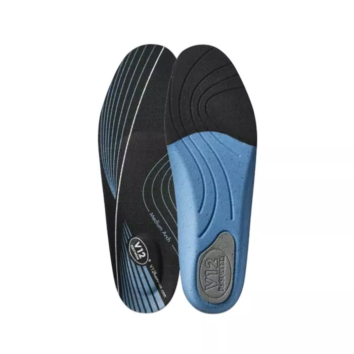 V12 Footwear Black Blue Insole, VS205/6.5