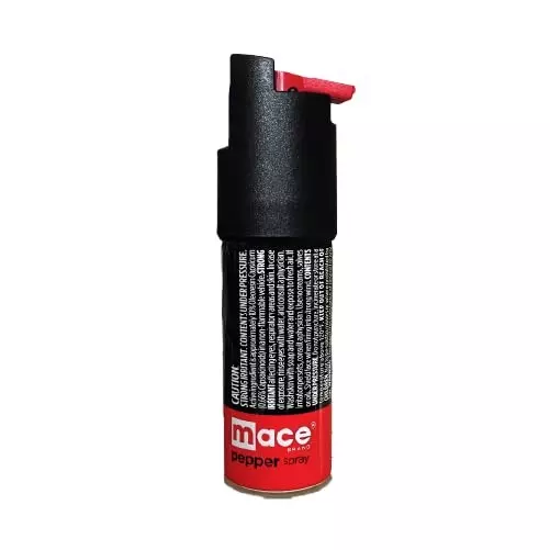 Mace Self Defense Pepper Spray 10 ft (3 m) Range Twist lock Trigger Leakproof Nozzle Black, NI2188