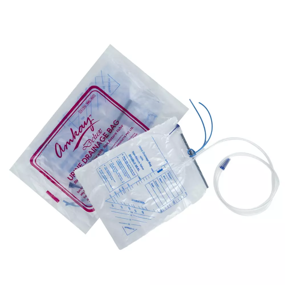 Amkay 2 L Capacity Urine Bag Made of PVC Sheet, Clear Color for Hospitals & Clinics, AMK-UB-906 (Pack of 270)