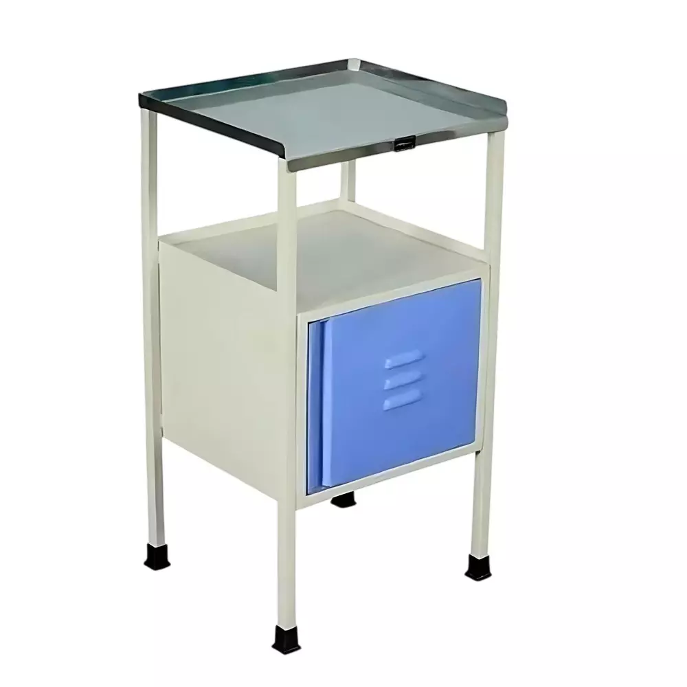 ABCO Semi Deluxe Bed Side Locker Stainless Steel Frame Size 40.6x40.6x81.2 cm for Clinics & Hospitals, 11053
