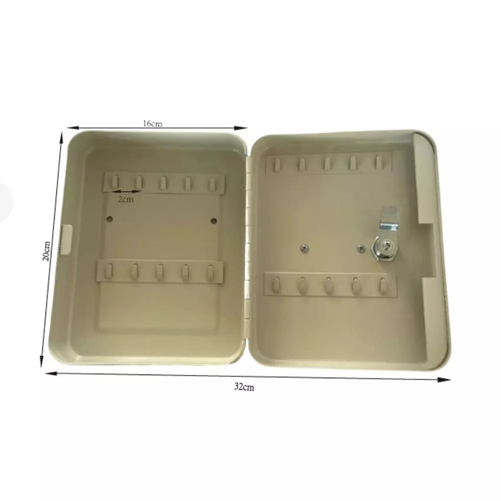 RS PRO Key Cabinet Steel Off-White 200 mm 160 mm 75 mm, 136170