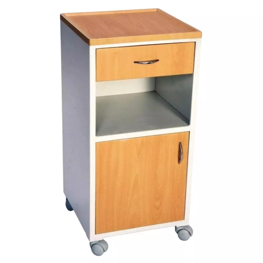 Sarvagya Surgical Bed Side Locker Basic in Mild Steel Tubes Body and Pre-Treated Epoxy Powder Coated Finish, SSPL543