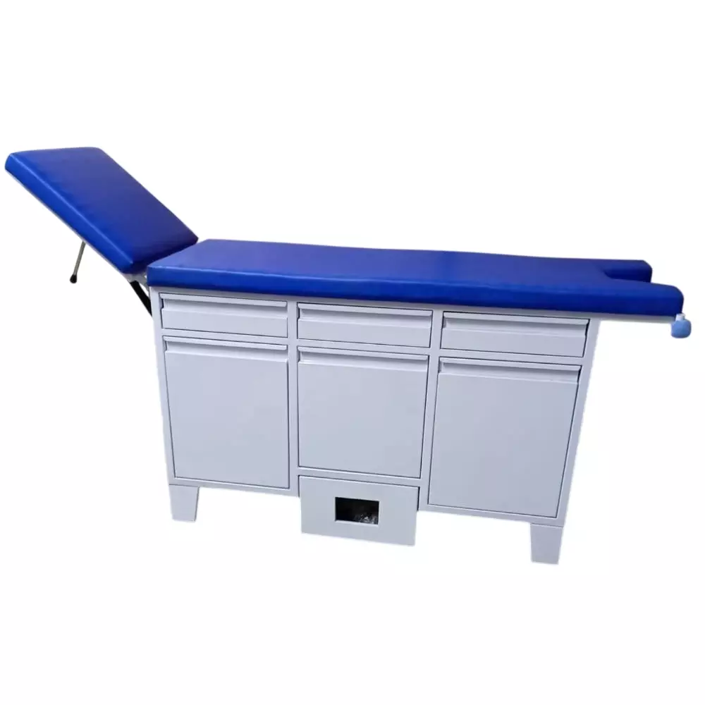 GENERIC Examination Couch with Mattress, Mild Steel Frame Powder Coated Finish and 150 Kg Load Capacity, ASU1210