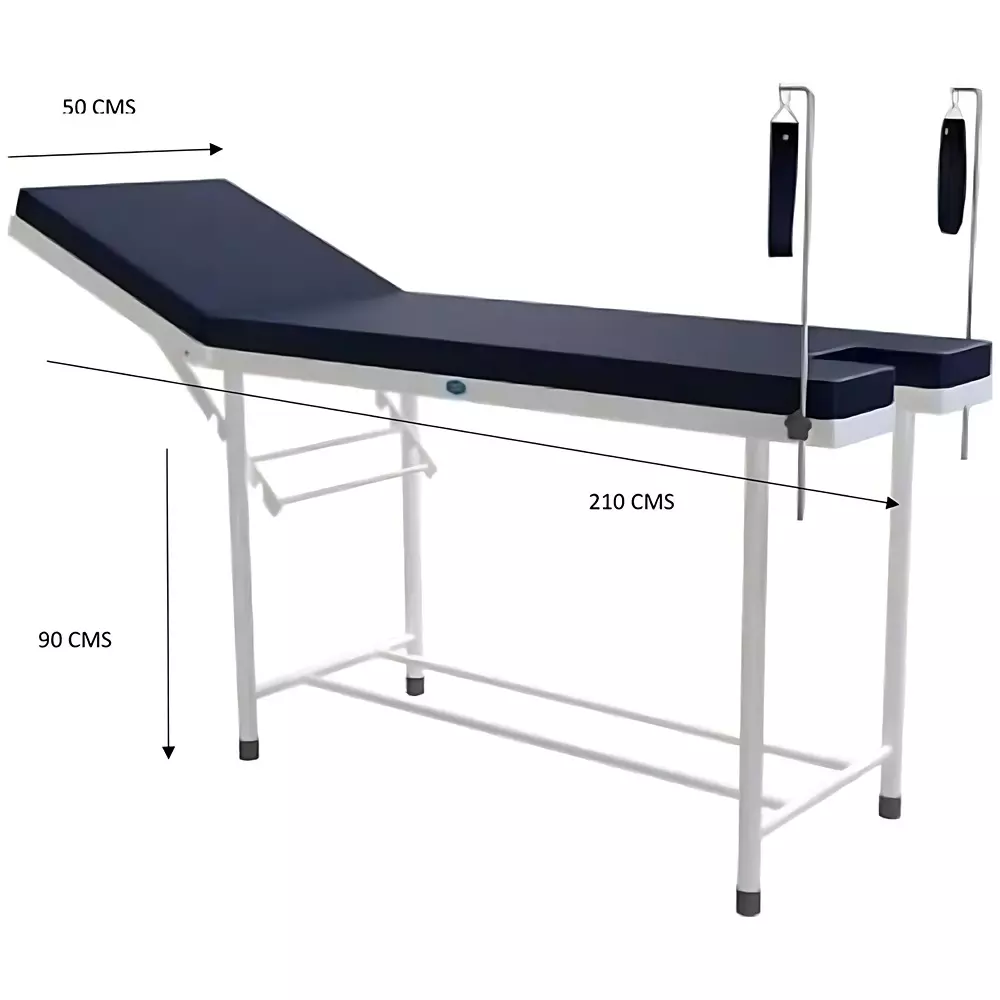 mahabir-furniture-examination-table-with-mattress-leg-raise-support-iron-body-and-adjustable-back-rest-for-hospitals-clinics