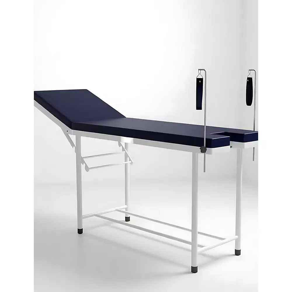 mahabir-furniture-examination-table-with-mattress-leg-raise-support-iron-body-and-adjustable-back-rest-for-hospitals-clinics