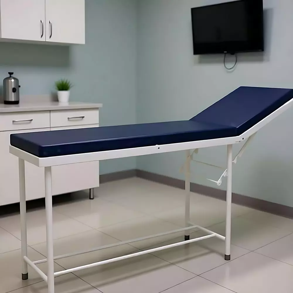 mahabir-furniture-basic-examination-table-with-mattress-iron-body-and-adjustable-back-rest-for-hospitals-clinics
