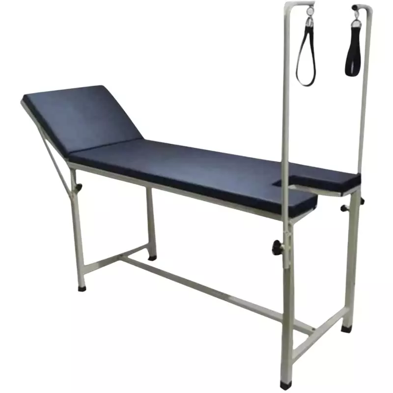 ABCO 2 Section Gynae Examination Table Mild Steel Frame and 180x60x46 cm Size for Clinics & Hospitals