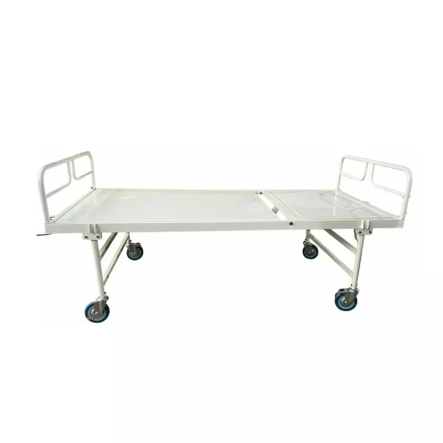 Apoyo Hospital Bed Iron Body in White Color with Adjustable Head Rest for Hospitals and Clinics, 014