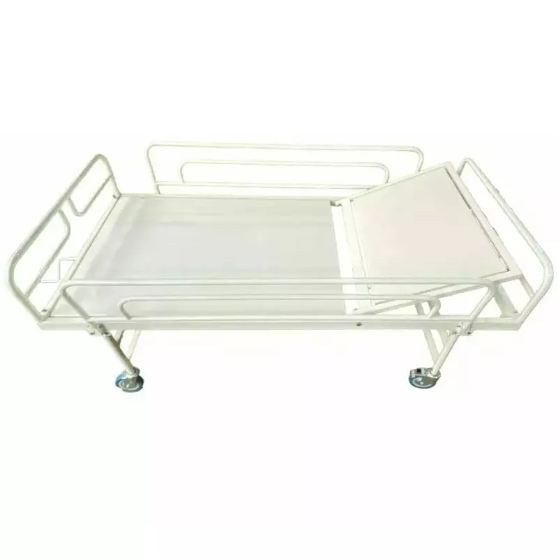 Apoyo Hospital Bed Iron Body in White Color with Adjustable Head Rest for Hospitals and Clinics, 009