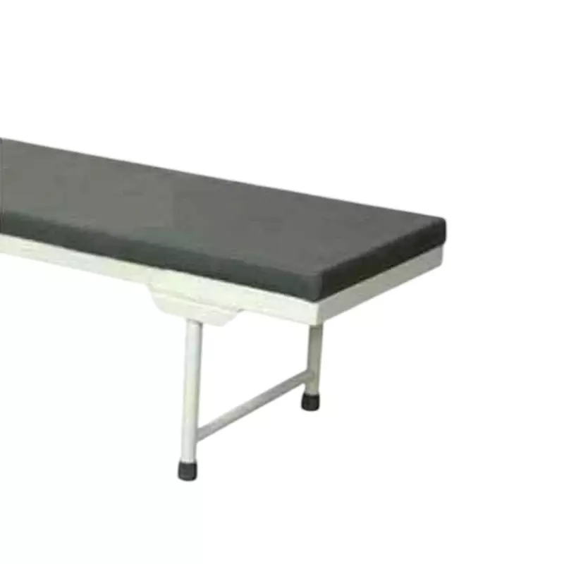 11-enterprises-attendant-bed-with-mattress-mild-steel-frame-black-silver-epoxy-powder-coated-for-hospitals-clinics-11e-515