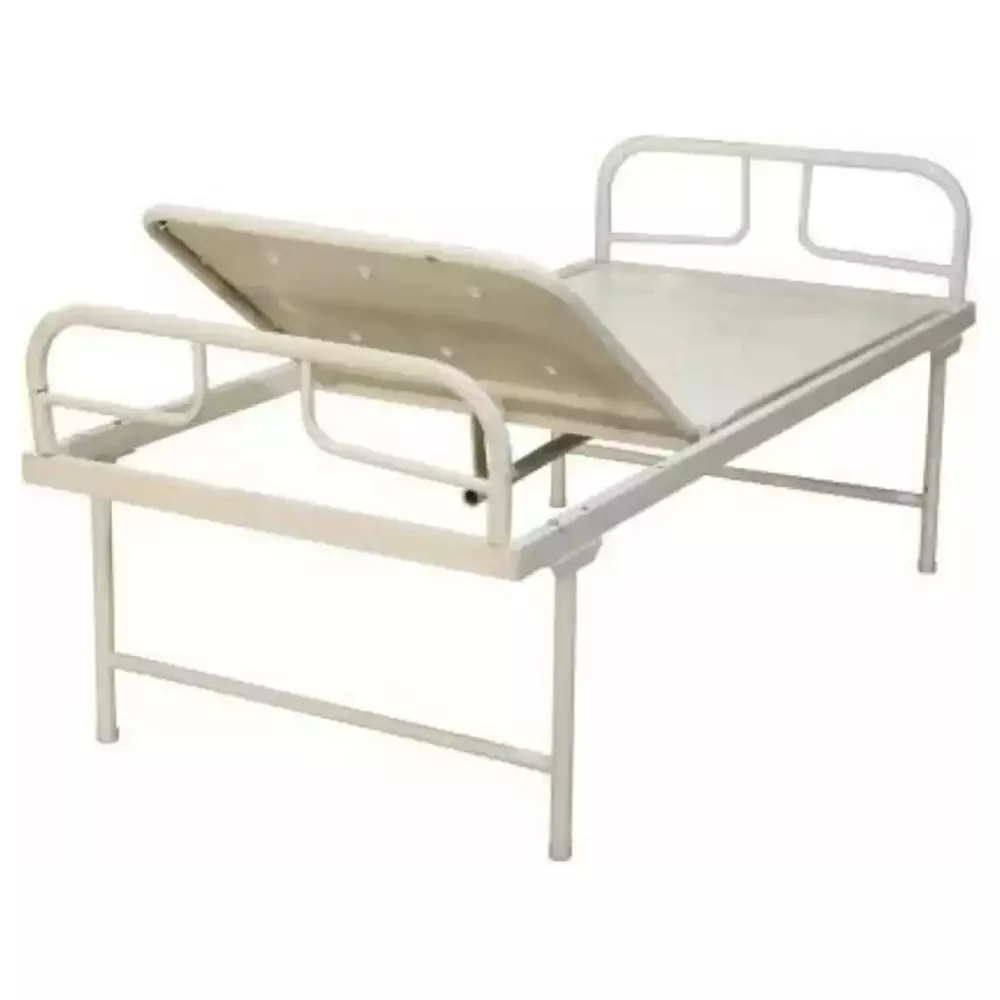 janak-by-mf-lite-semi-fowler-bed-iron-body-white-color-without-side-railings-mattress