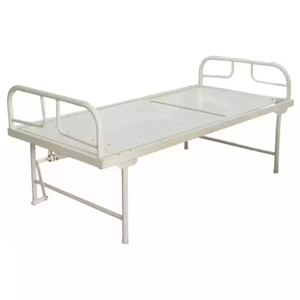 janak-by-mf-lite-semi-fowler-bed-iron-body-white-color-without-side-railings-mattress