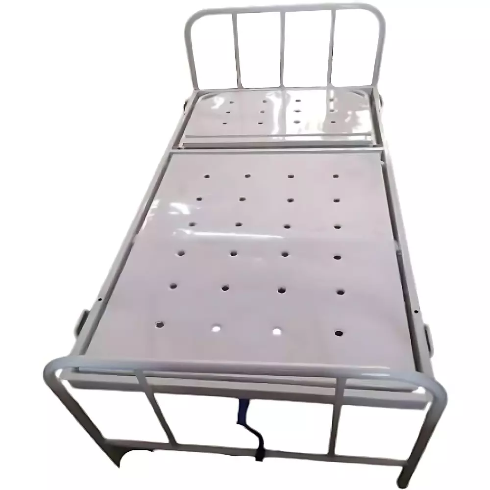 MAHABIR FURNITURE Semi Fowler Bed Deluxe Model Without Mattress Iron Body and 200 Kg Weight Capacity for Hospitals & Clinics