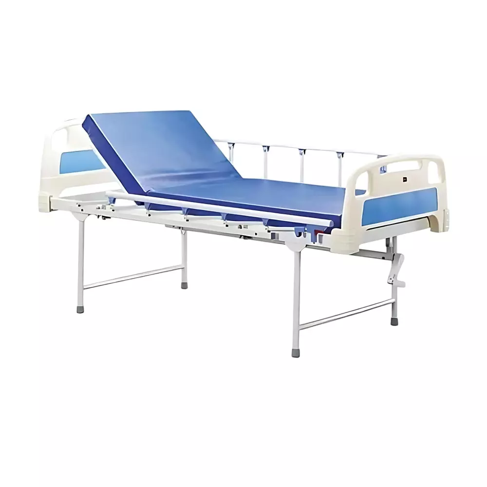 ABCO Full Fowler Hospital Bed with Mattress, Side Railing and Mild Steel Frame for Clinics & Hospitals, WH-609 C