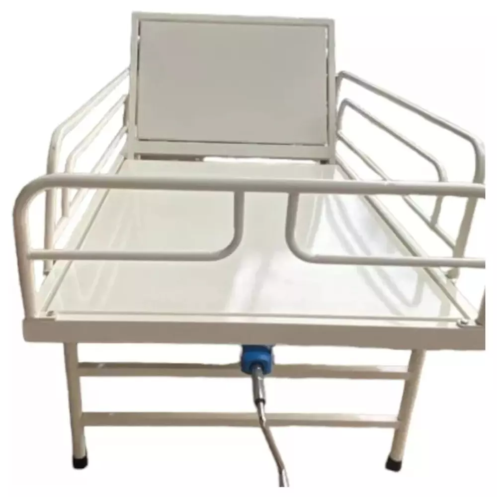janak-by-mf-semi-fowler-bed-iron-body-white-blue-color-with-side-railings-and-mattress