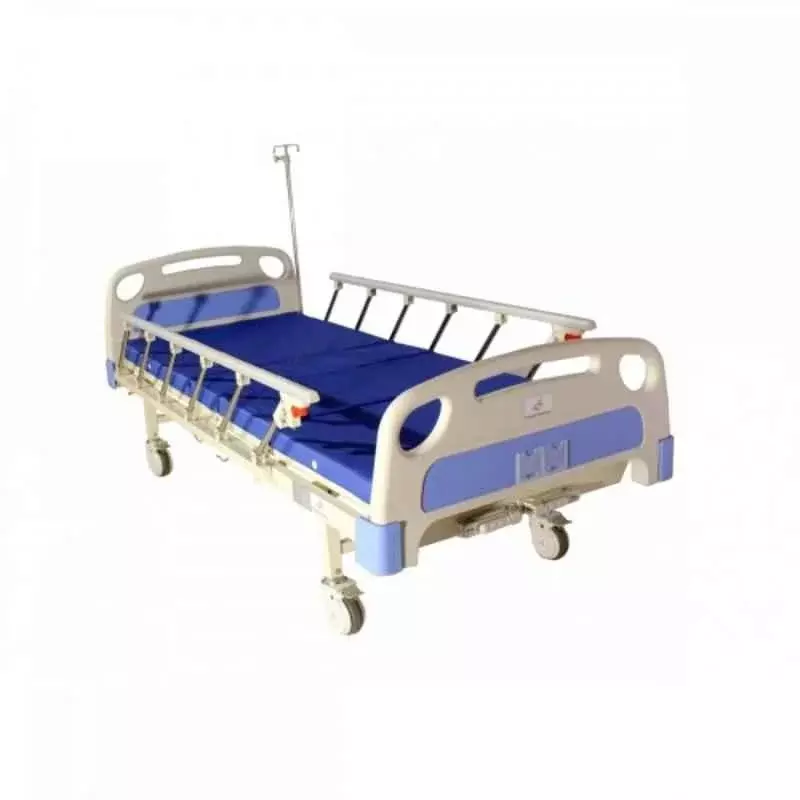 Wellton Healthcare Mild Steel Plain Hospital Bed with Mattress 190x90x60 cm, WH-07