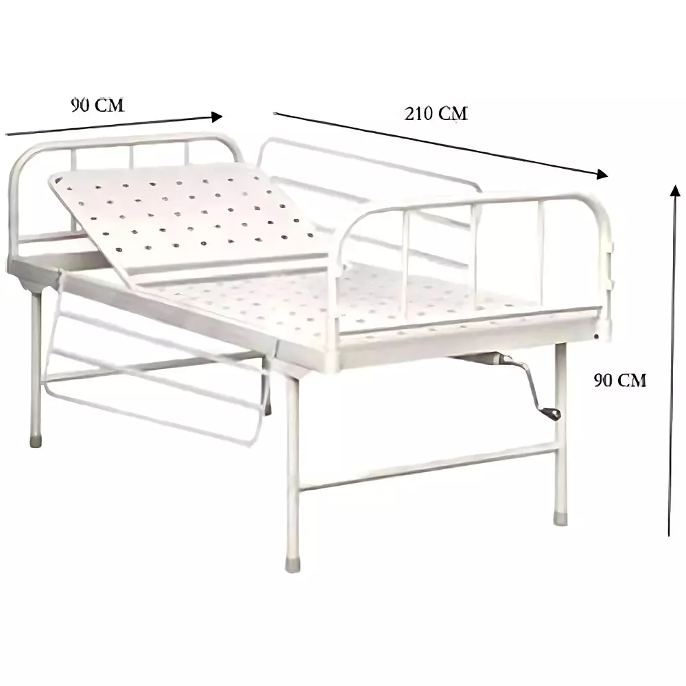 mahabir-furniture-semi-fowler-bed-with-side-railings-mattress-iron-body-and-200-kg-weight-capacity-for-hospitals-clinics