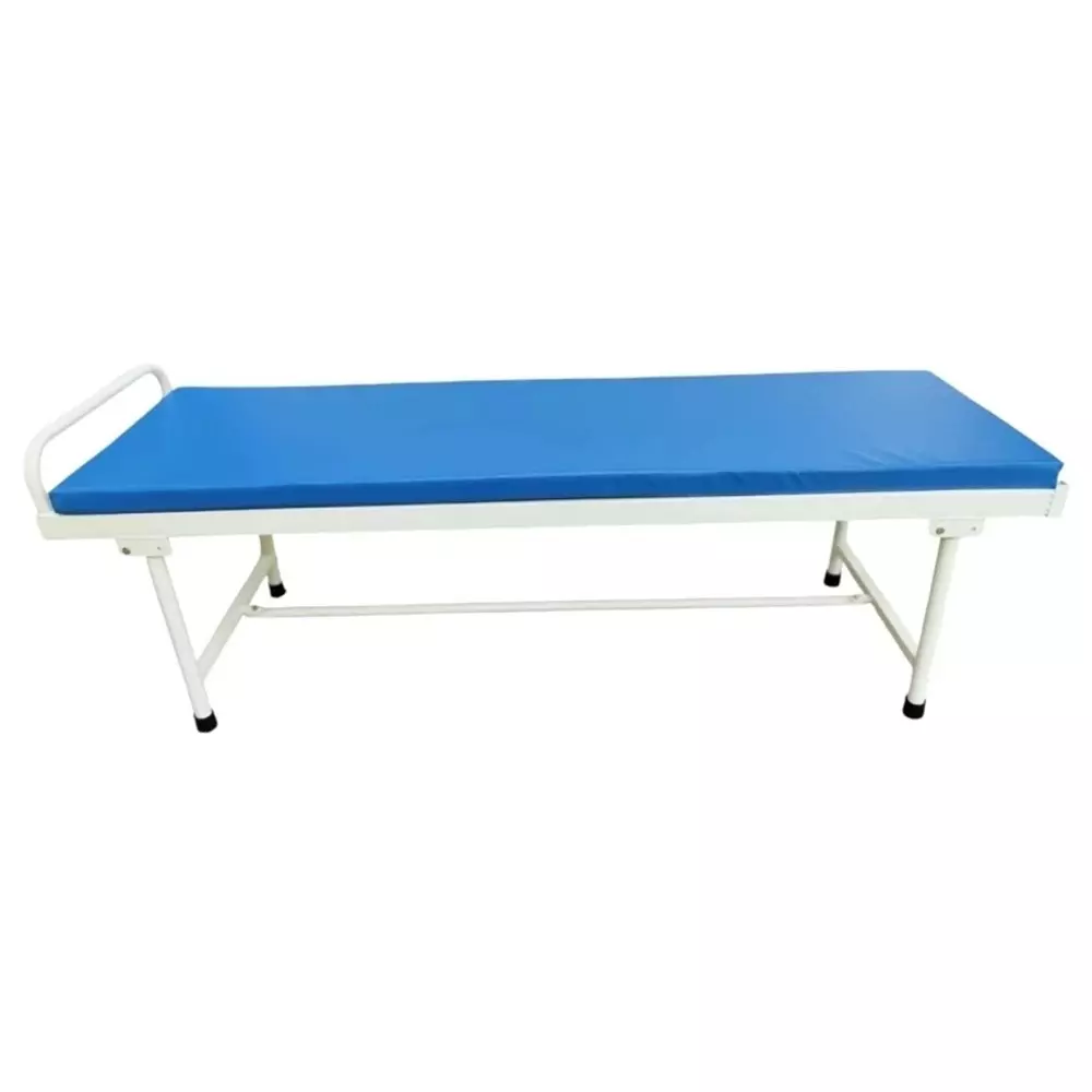 ELITE MED Attendant Manual Hospital Bed Iron Material wirh Mattress Size - 45x45x190 cm