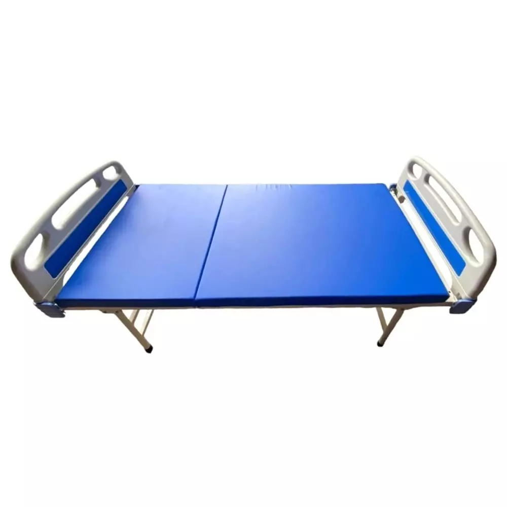 janak-by-mf-semi-fowler-bed-iron-body-white-blue-color-with-abs-panels-and-mattress