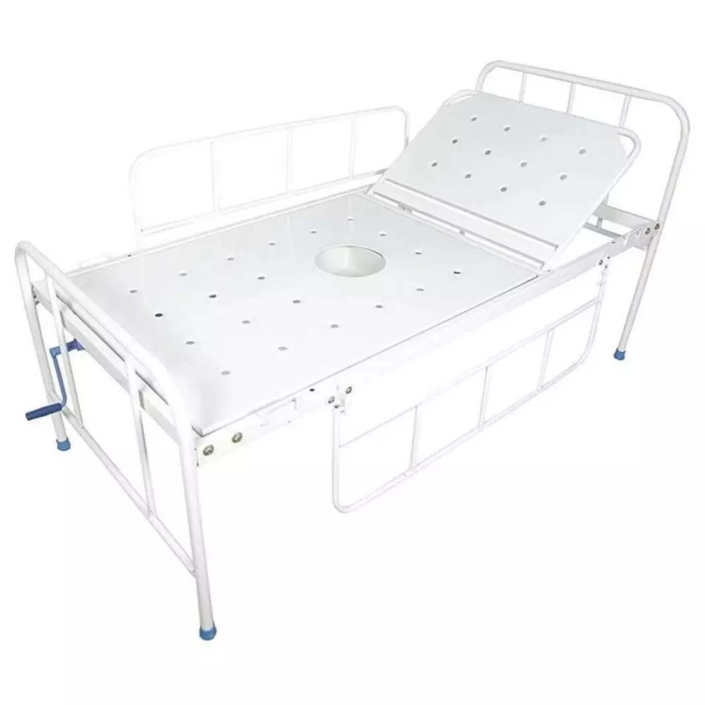 mahabir-furniture-semi-fowler-bed-with-commode-side-rails-mattress-iron-body-and-200-kg-weight-capacity-for-hospitals-clinics