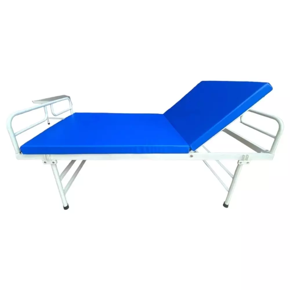 janak-by-mf-semi-fowler-bed-iron-body-white-blue-color-with-side-railings-and-1-inch-254-mm-thick-mattress