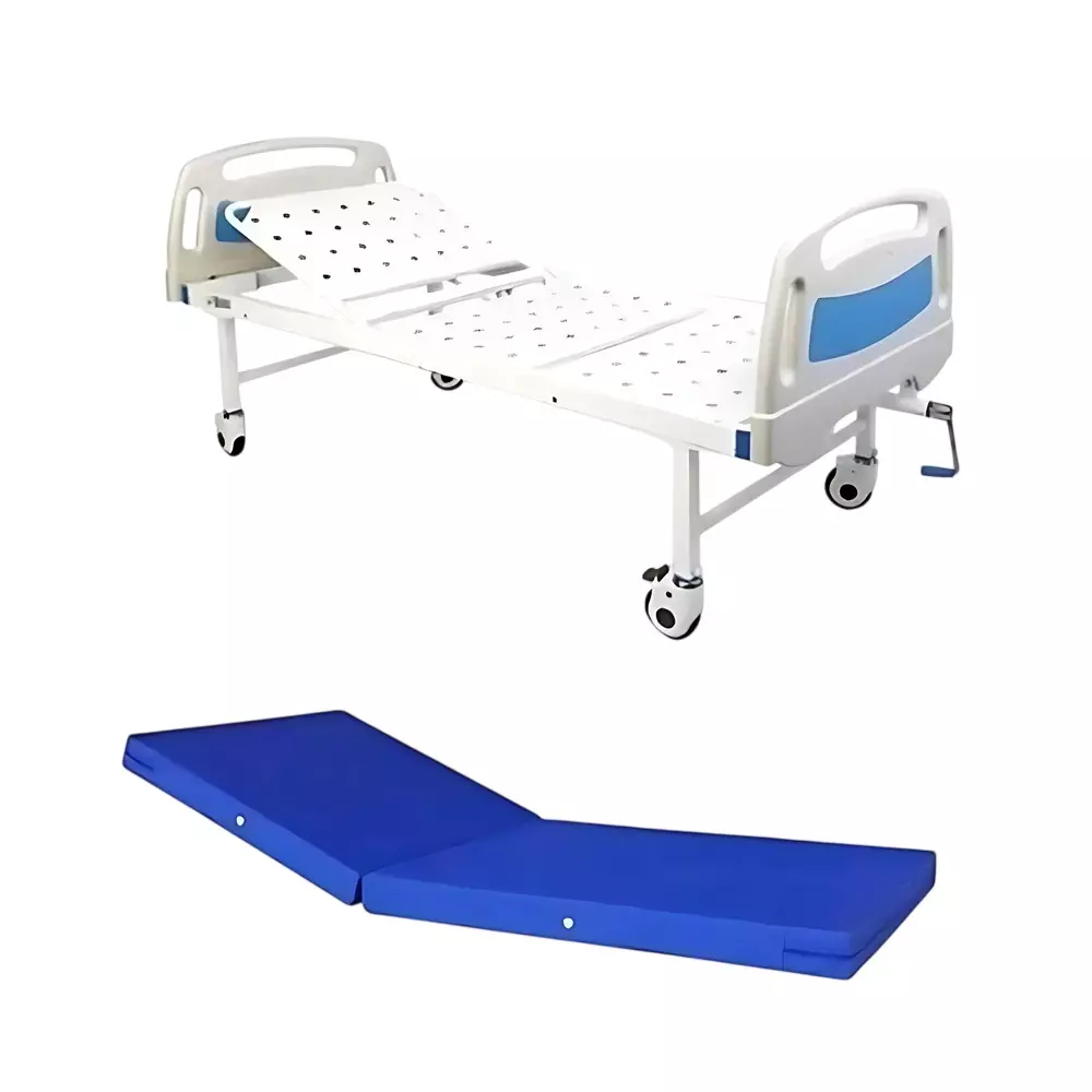 ABCO Semi Fowler Bed with Mattress and Mild Steel Frame for Clinics & Hospitals, WSH-1213