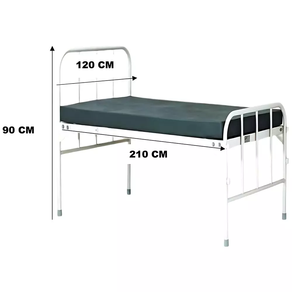 mahabir-furniture-general-hospital-bed-with-mattress-iron-body-and-200-kg-weight-capacity-for-hospitals-clinics