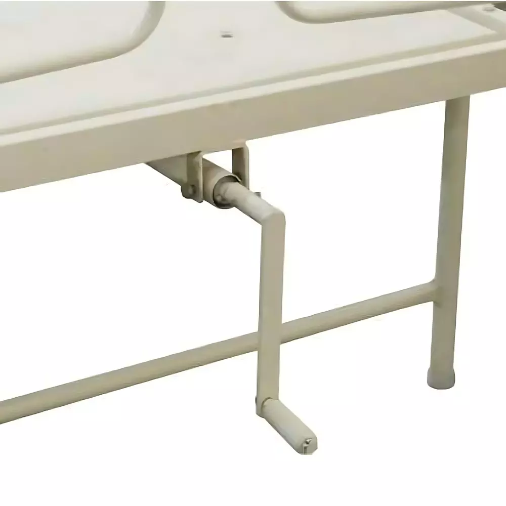 mahabir-furniture-general-lite-semi-fowler-bed-with-black-mattress-iron-foam-body-and-200-kg-weight-capacity-for-hospitals-clinics