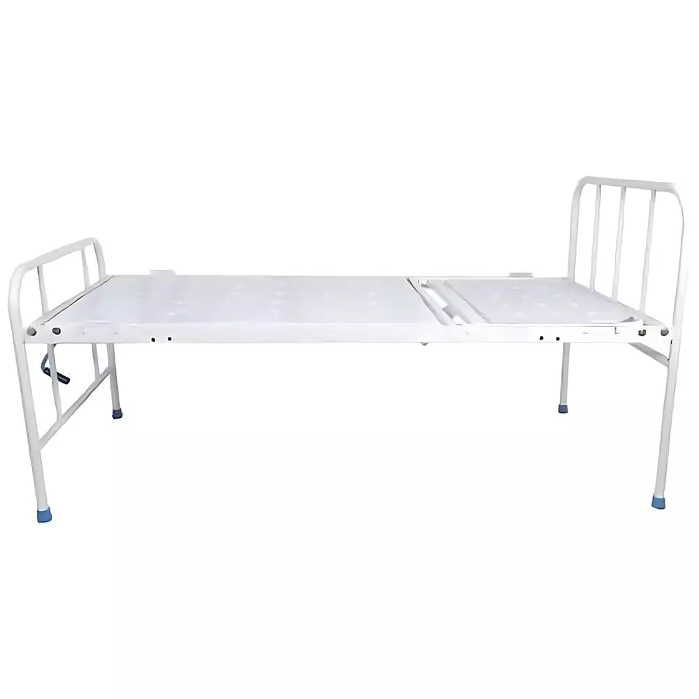 mahabir-furniture-general-semi-fowler-bed-with-blue-mattress-iron-foam-polyester-body-and-200-kg-weight-capacity-for-hospitals-clinics