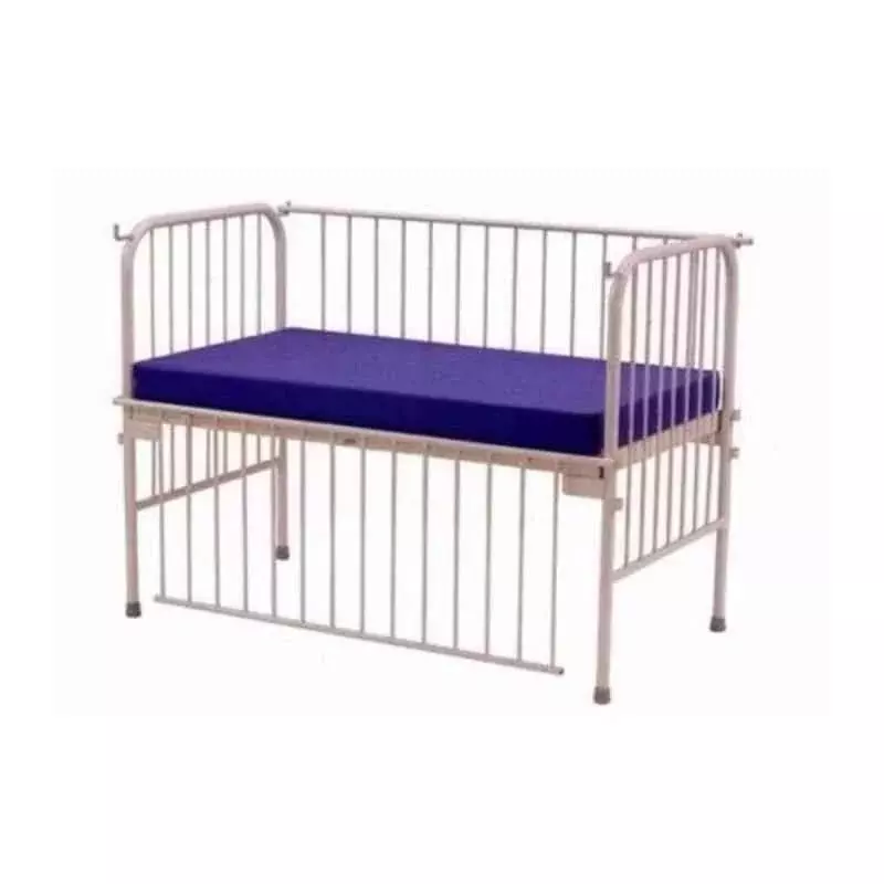Wellton Healthcare Pediatric Bed with Mattress Mild Steel Epoxy Powder Coated, WSH-1201