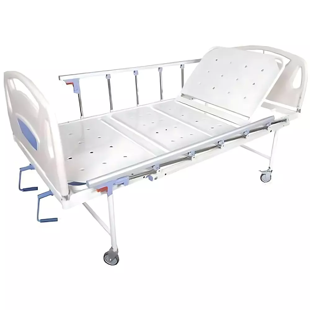MAHABIR FURNITURE Full Fowler Bed With Side Rails, Wheels, ABS Panels, Without Mattress Iron, Fiber Body for Hospitals & Clinics