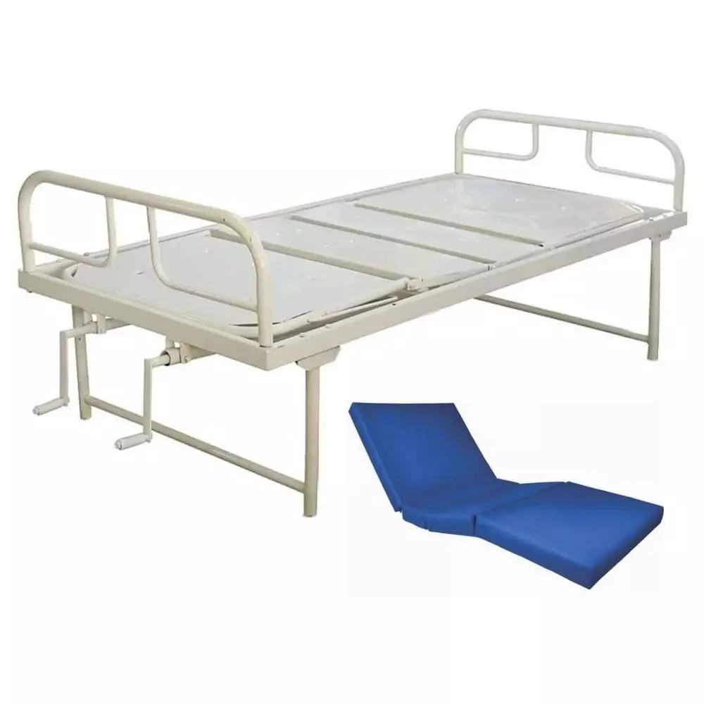 MAHABIR FURNITURE Full Fowler Bed With Mattress Iron Body and 200 Kg Weight Capacity for Hospitals & Clinics