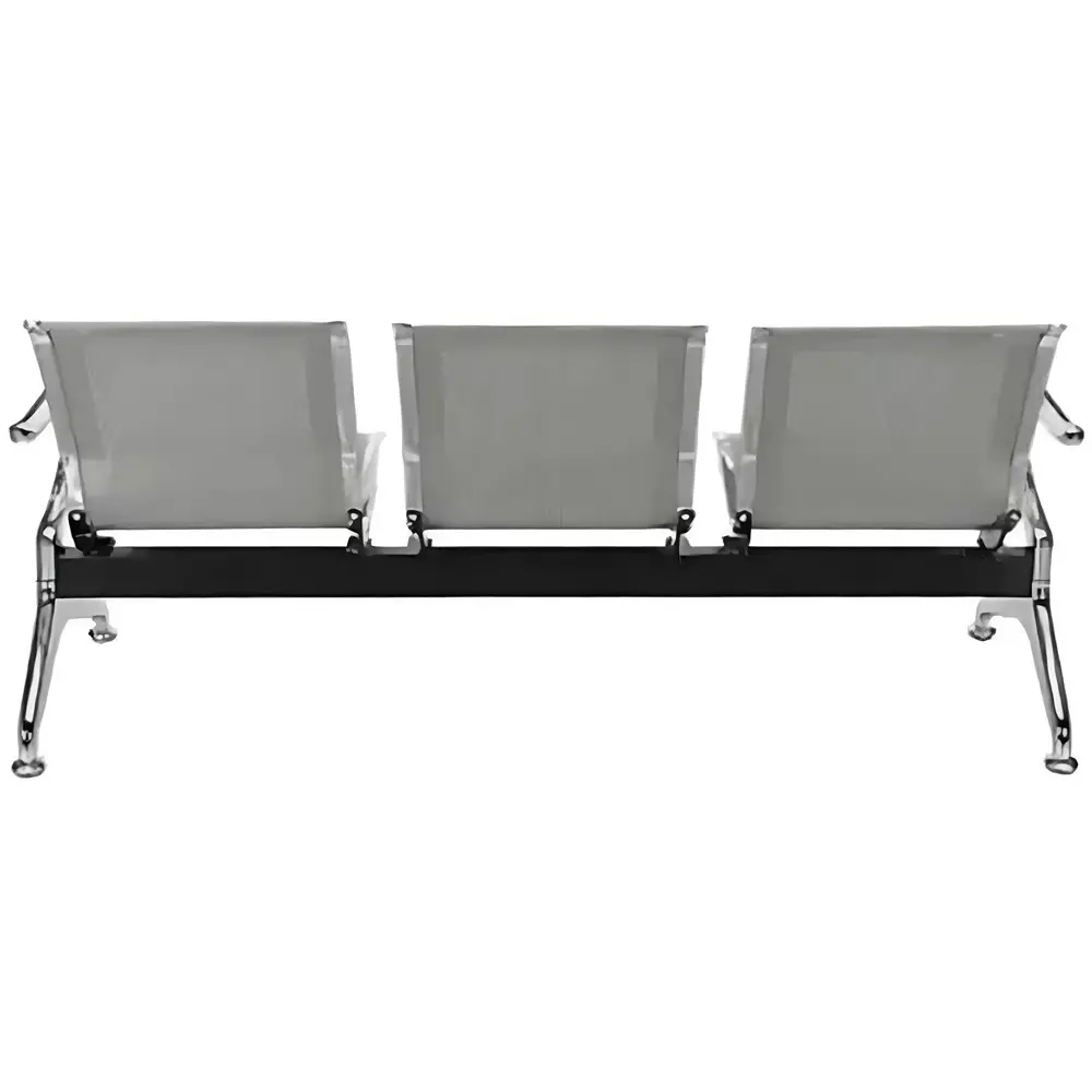 abco-3-seater-chair-silver-color-steel-body-and-chrome-polished-finish-for-clinics-hospitals-11046