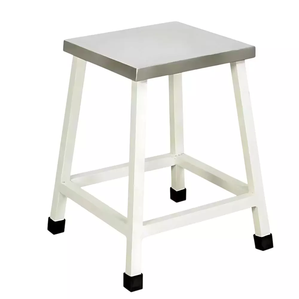 ABCO Visitor Stool with Stainless Steel Top and Mild Steel Frame for Clinics & Hospitals,