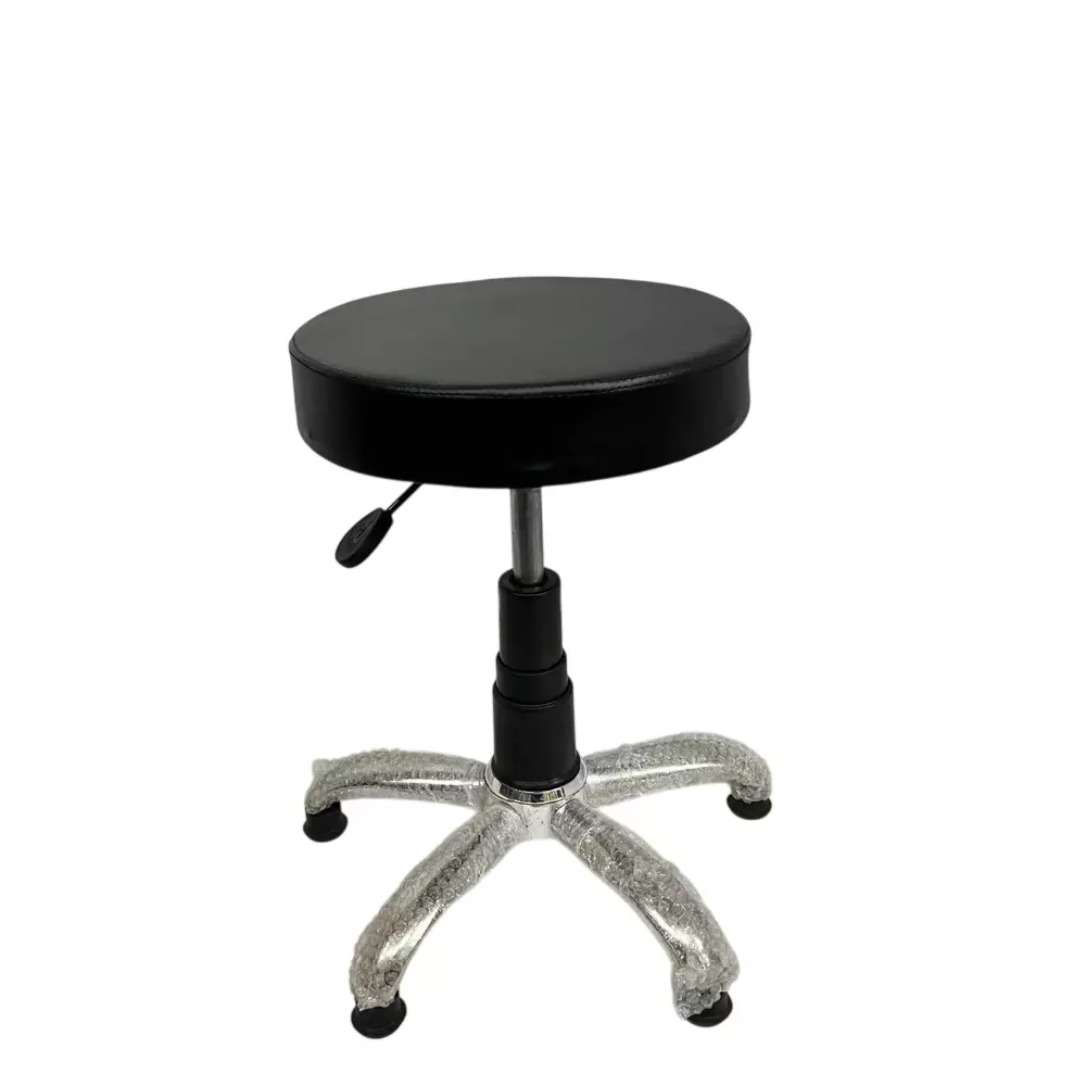 TRusit Height Adjustable Revolving Stool Without Back Cushion Black 15 x 15 inch