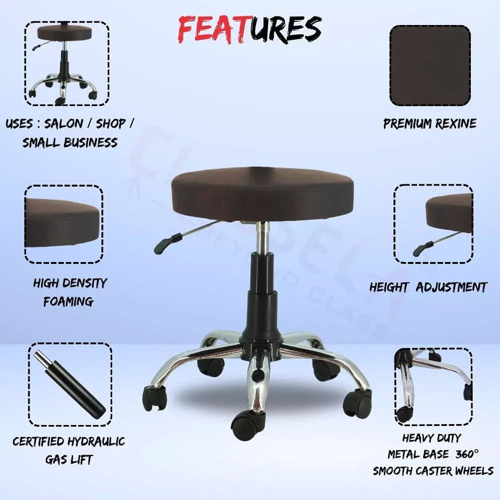 classela-round-stand-360-rolling-compact-chair-black
