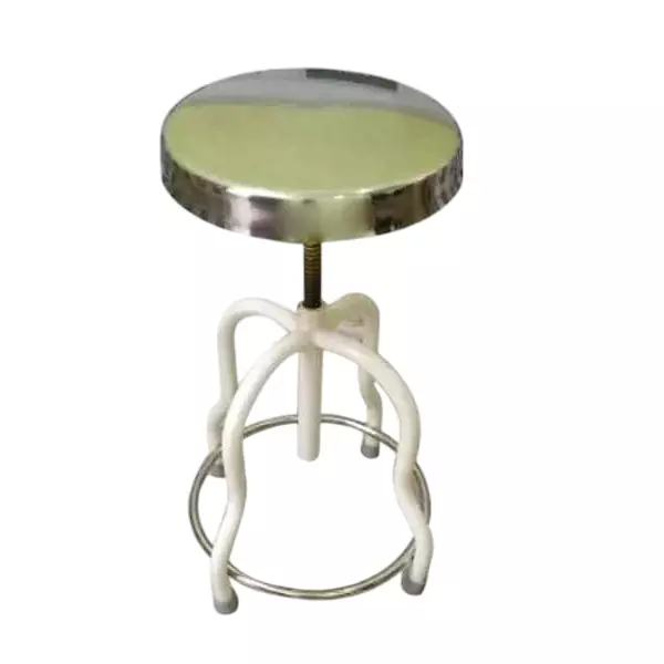st-revolving-patient-stool-4-legs-stainless-steel-top-2-25-ft-adjustable-height-silver-st017