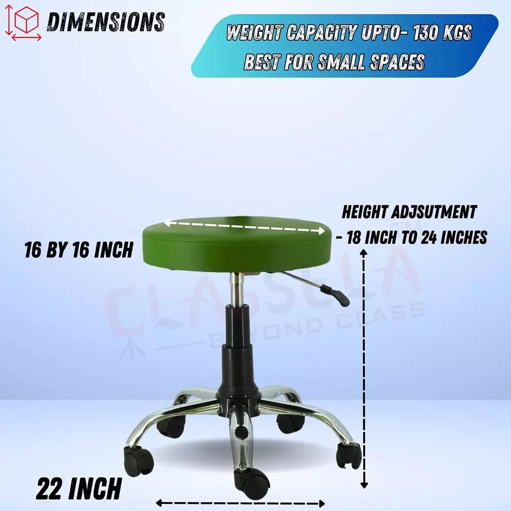 classela-round-stand-360-rolling-compact-chair-parrot-green