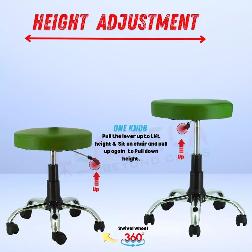 classela-round-stand-360-rolling-compact-chair-parrot-green