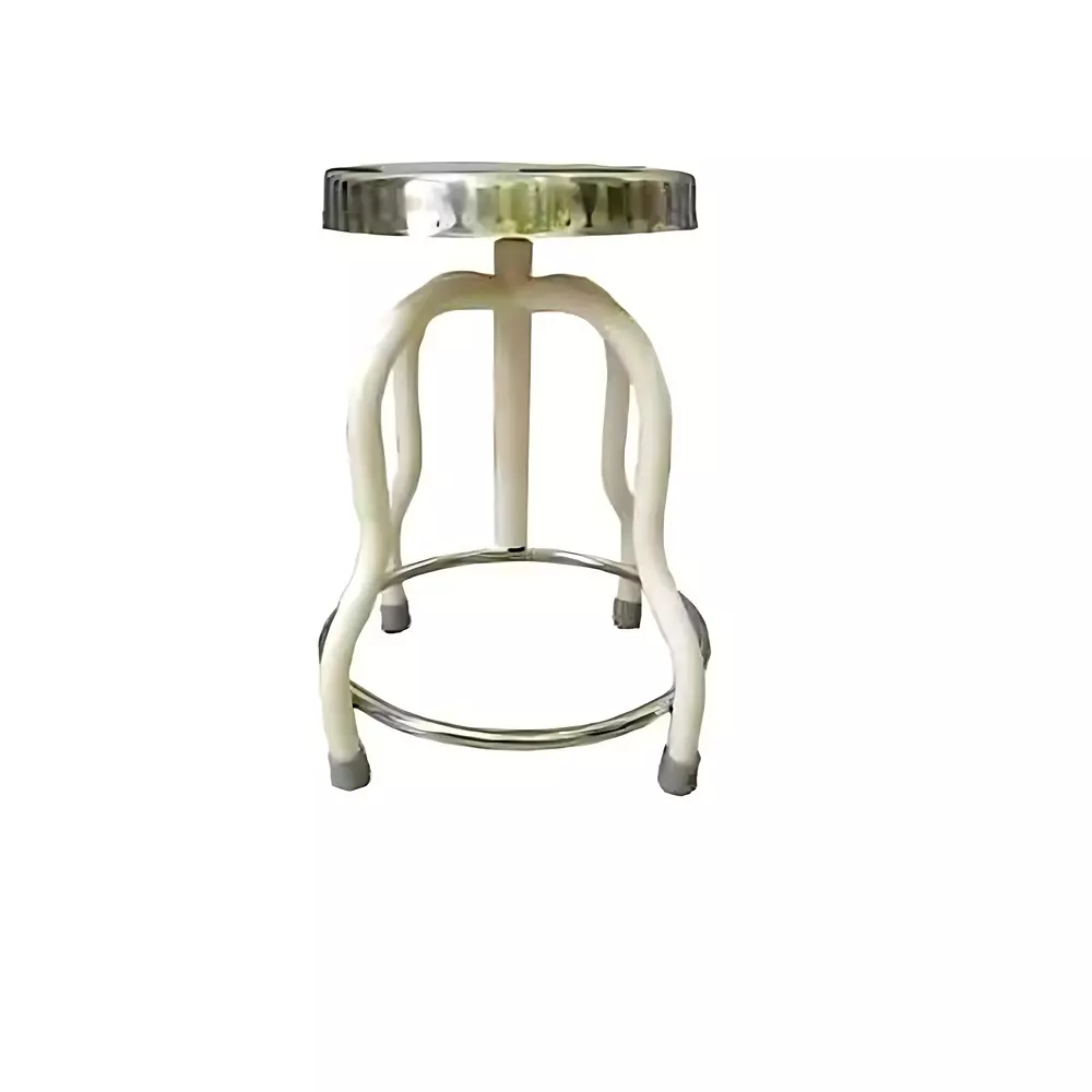 ABCO 4 Legs Revolving Patient Stool 150 Kg Load Capacity, SS Top and 2-2.5 Feet (609.6 to 762 mm) Height, ST017