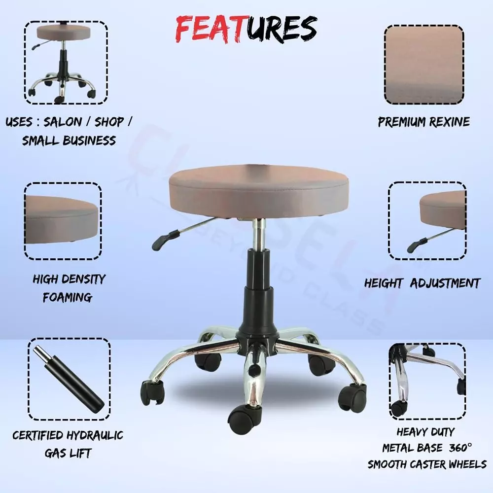 classela-round-stand-360-rolling-compact-chair-grey
