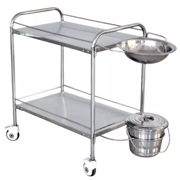 Meditech Dresing Trolley 4 Wheel Tubular Frame Stainless Steel, MHC/WA-083