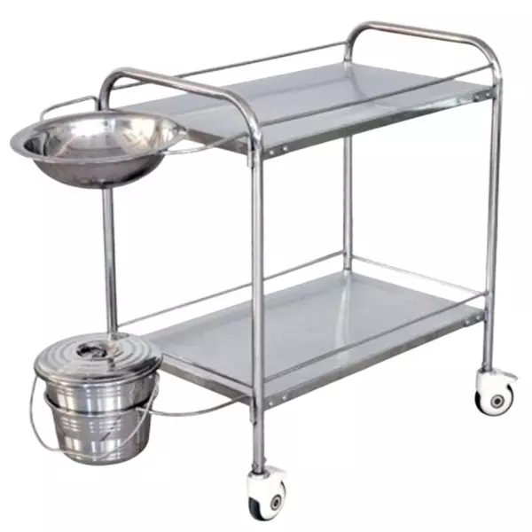 Meditech Dresing Trolley 4 Wheel Tubular Frame Stainless Steel, MHC/WA-083