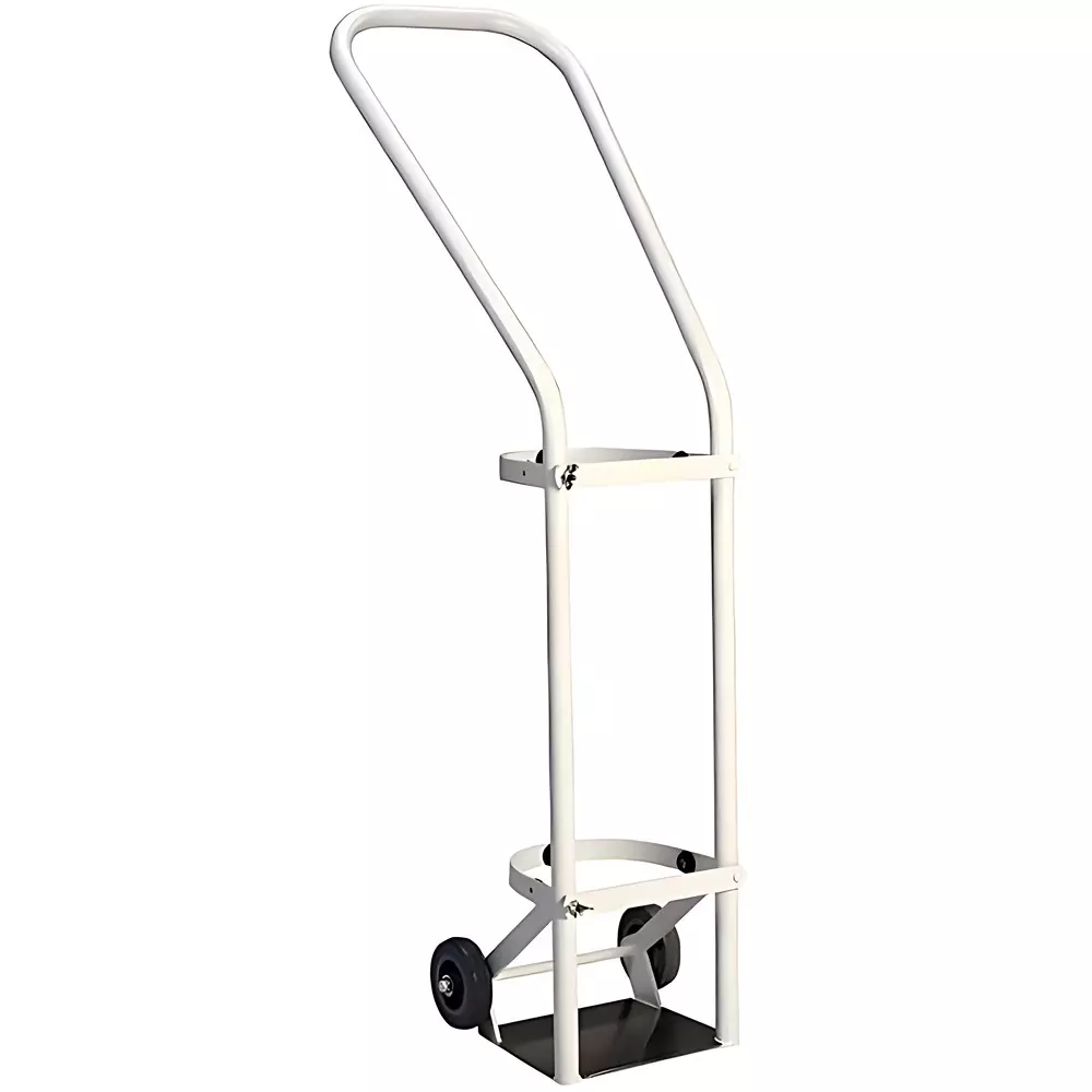 MAHABIR FURNITURE Oxygen Cylinder Trolley Powder Coated Steel Body and 60 Kg Weight Capacity for Hospitals & Clinics