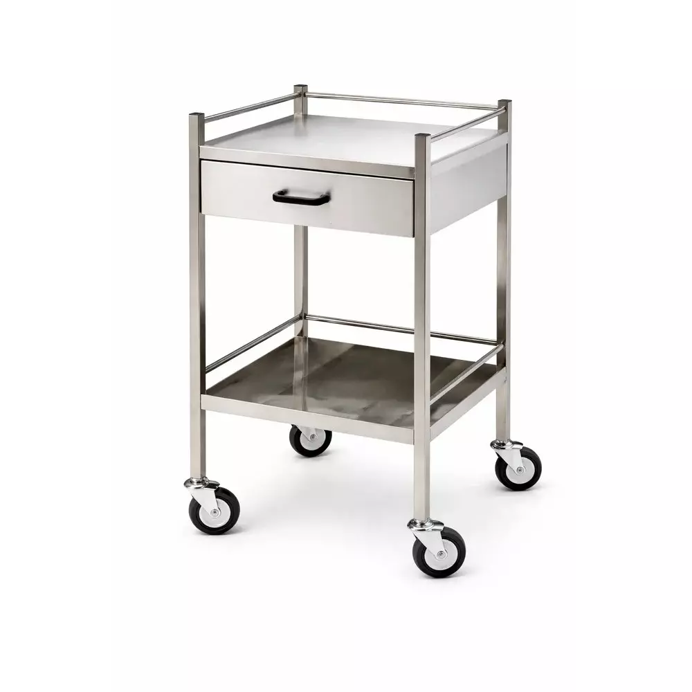 tmf-stainless-steel-hospital-utility-trolley-in-silver-color-with-2-shelves-and-150-kg-load-capacity