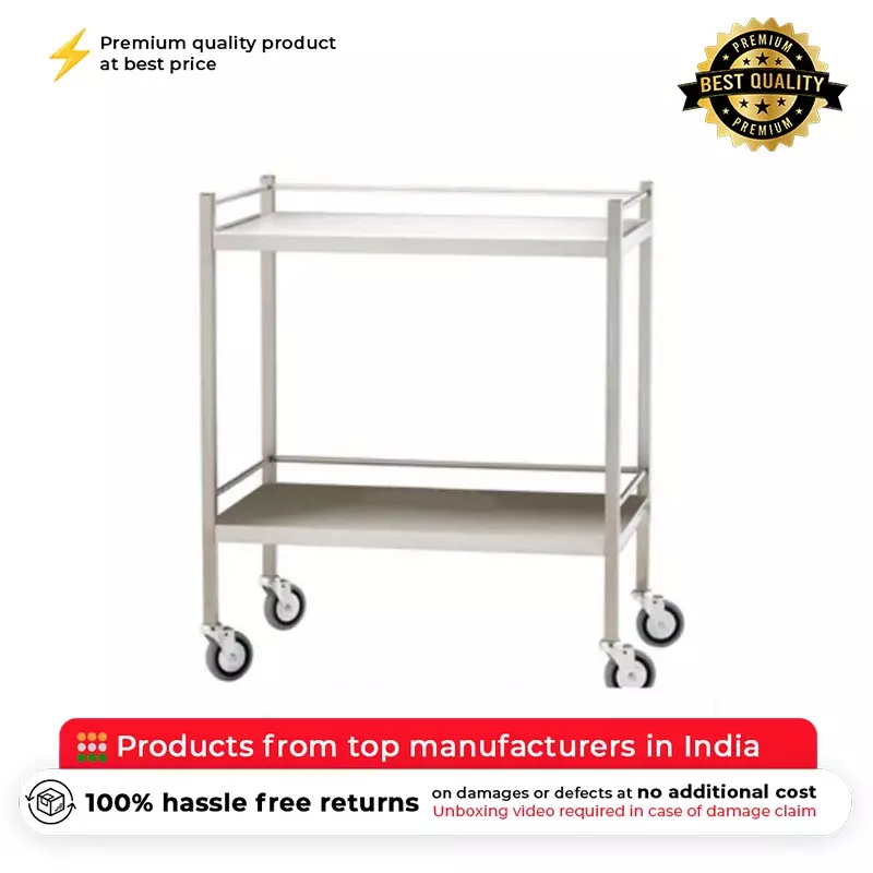 wellton-healthcare-2-shelve-mild-steel-powder-coated-instrument-trolley-45x60x82-cm