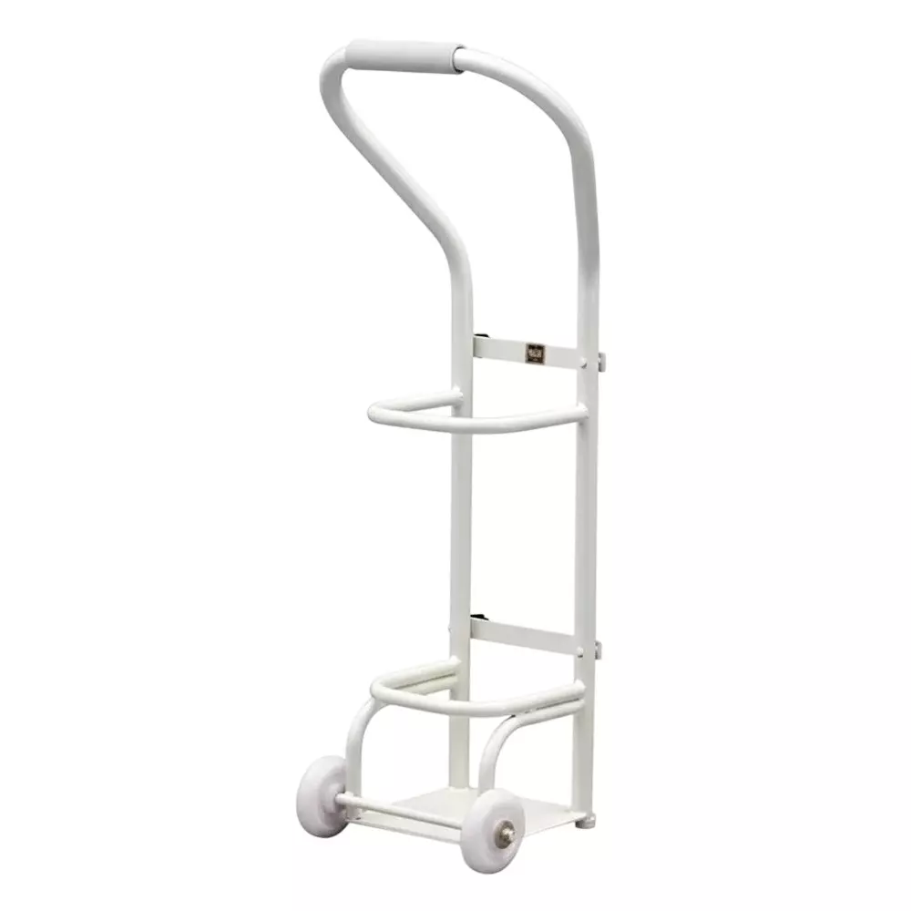 ABCO Cylinder Trolley Mild Steel Frame and 20x20x74 cm Size for Clinics & Hospitals