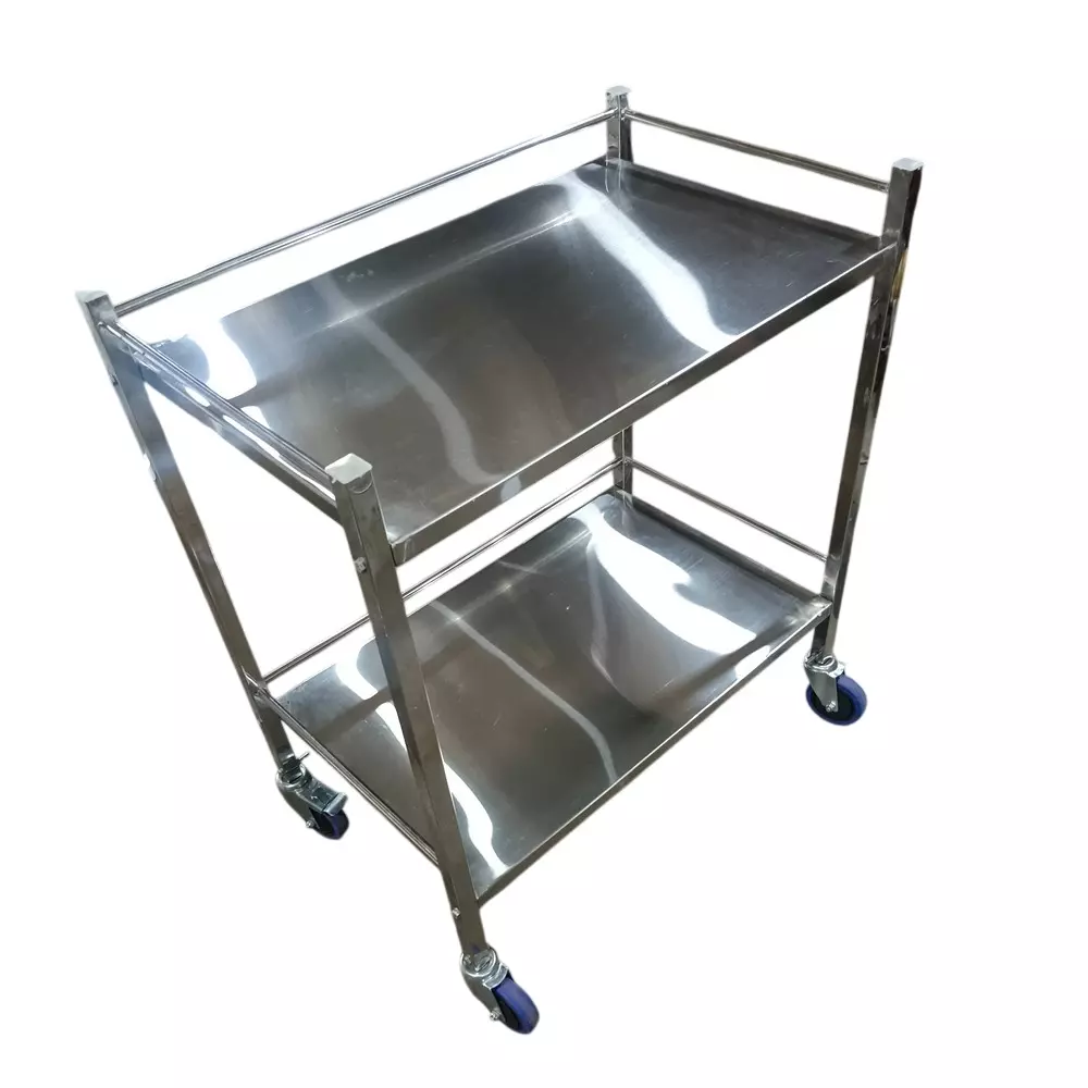 mascot-two-tiers-medical-instrument-trolley-60-x-45-x-75-cm-stainless-steel-material-with-4-inch-4-wheels