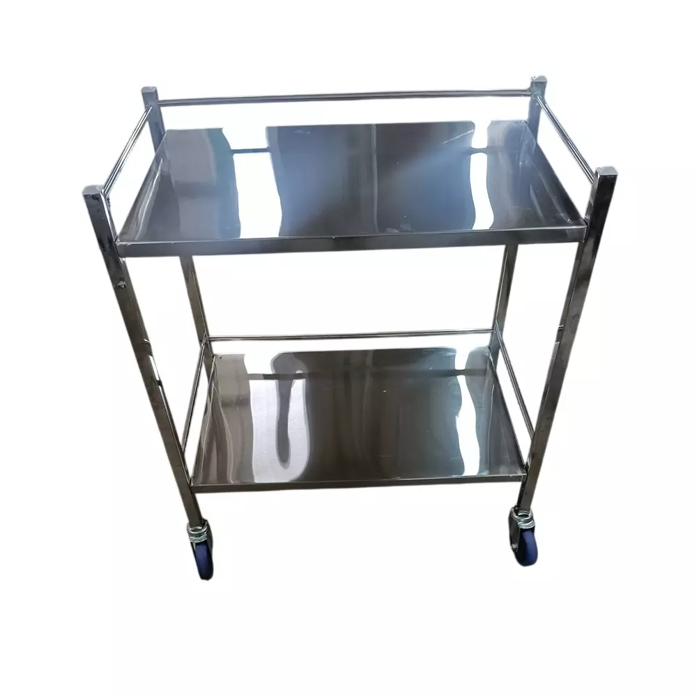mascot-two-tiers-medical-instrument-trolley-60-x-45-x-75-cm-stainless-steel-material-with-4-inch-4-wheels