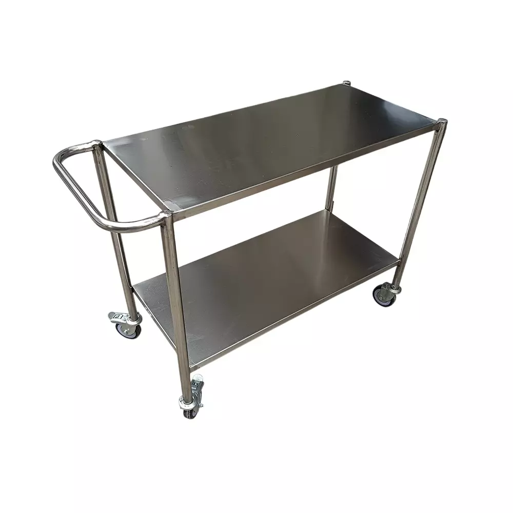 mascot-two-tiers-medical-instrument-trolley-90-x-45-x-75-cm-stainless-steel-material-with-4-inch-4-wheels